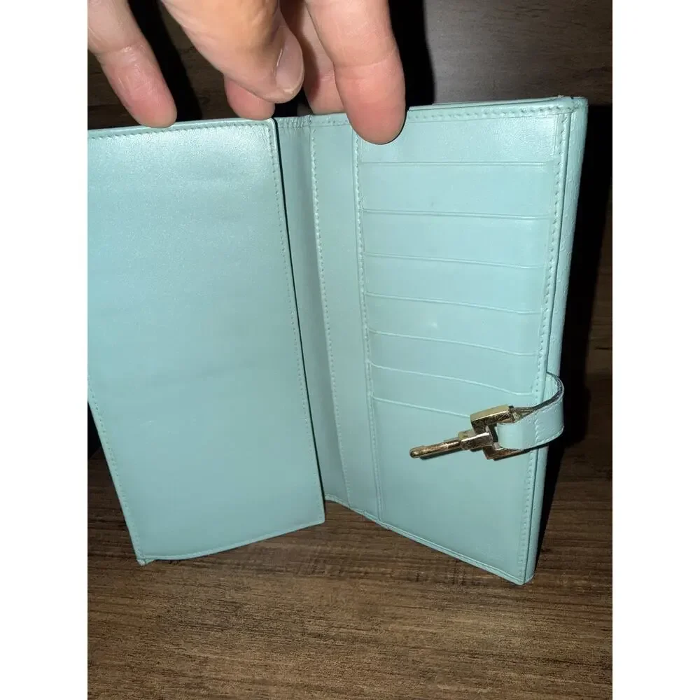 Gucci Jackie GG Embossed Long Wallet Rare Mint Green Gold Hardware with box - Picture 4 of 12